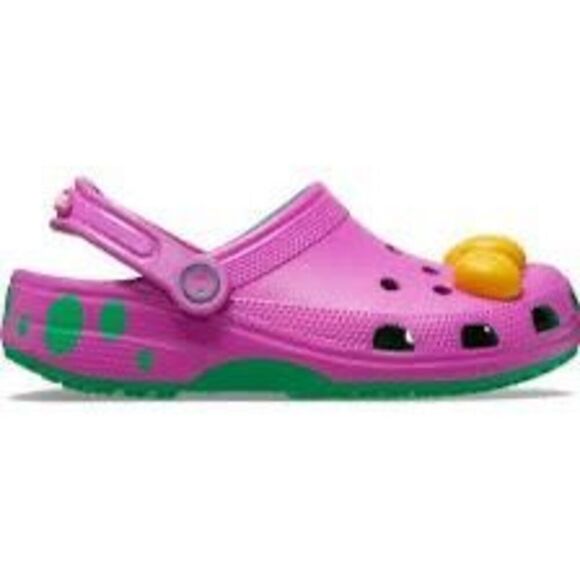 NWT Crocs Kids' Barney Classic Clog Limited Edition Big Kids Size J 3 - Picture 1 of 7